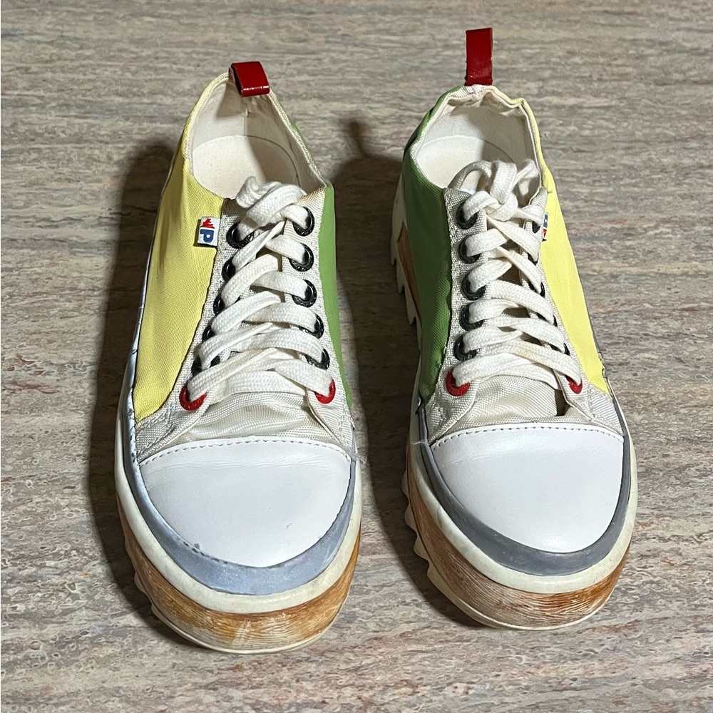 Pajar Canada White, Yellow, and Green Platform Shoes